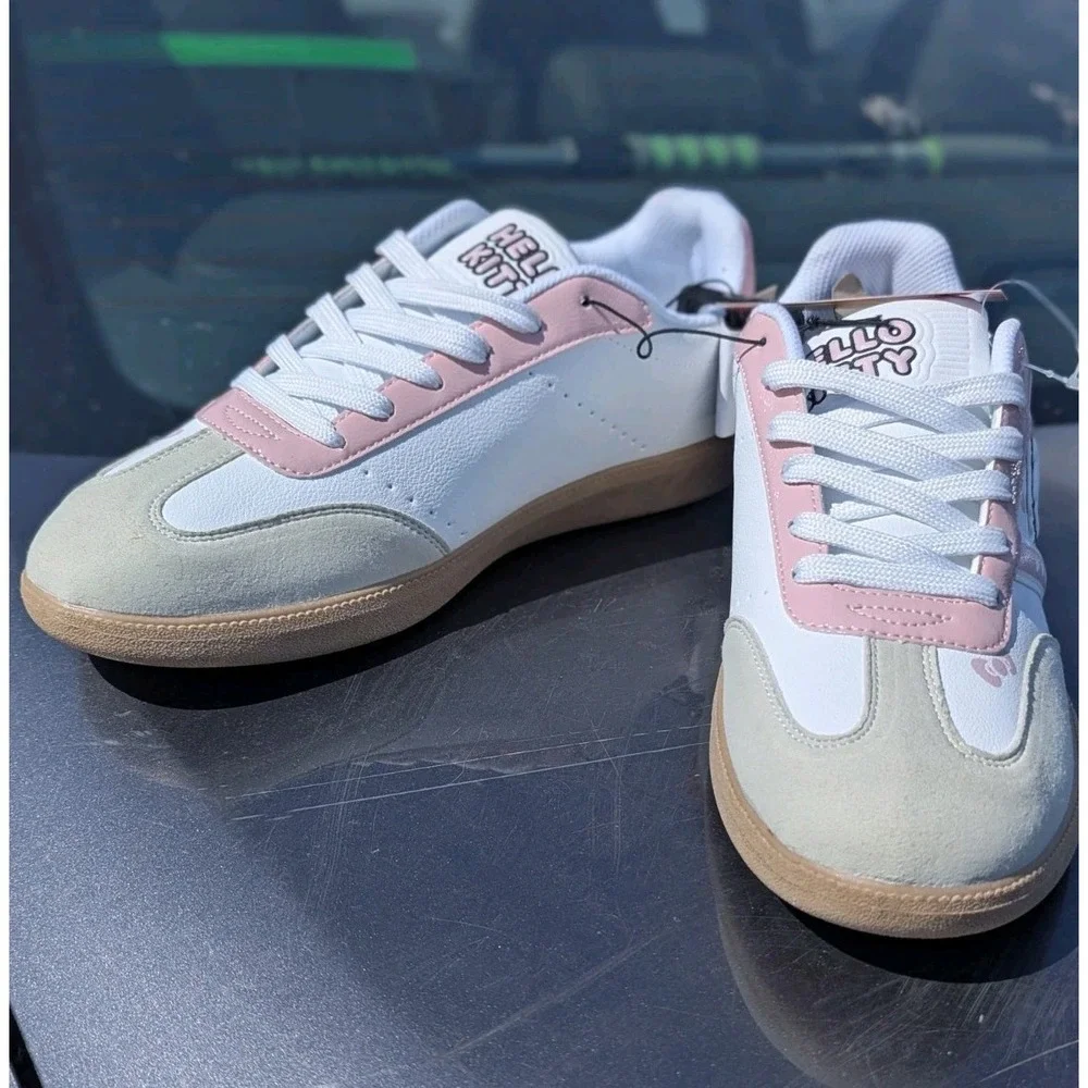 Coquette Kawaii Hello Kitty Pastel Pink Soft Girl Retro Indie Sneakers Nwt 11